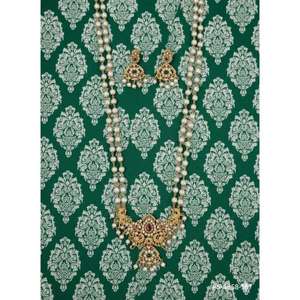 ชุดสร้อยคอทองด้านแบบหรูหราสำหรับผู้หญิง เครื่องประดับสไตล์ชาติพันธุ์แบบดั้งเดิม เหมาะสำหรับงานแต่งงานและงานเฉลิมฉลอง - Product Image 3