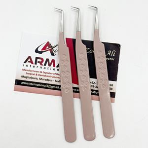 Pinzas de Aislamiento Rosadas de 90 Grados para Crear Abanicos Perfectos, Pinzas Sostenibles para Extensión de Pestañas con Logotipo Personalizado - Product Image 1