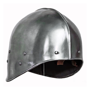 Casque Sallet Gothique Artisanal Réplique Médiévale en Acier Doux Calibre 18 Armure Découpée à la Presse pour Reconstitutions Historiques - Product Image 1