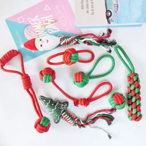 Juguetes para Perros con Logotipos Personalizados para Juego Diario, Juego de Cuerdas Navideñas, Nudo Resistente a Mordidas, Nuevo Juguete de Cuerda de Algodón para Mascotas, Personalizado - Product Image 6