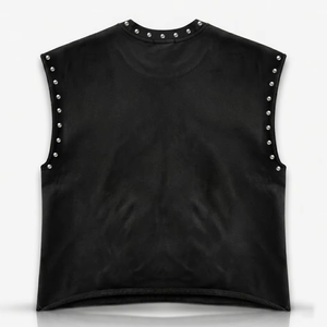 Custom Cropped Graphic <b>Tank</b> <b>Top</b> Rhinestone Printed Sleeveless New Trendy Unisex Street Style 100% Cotton Quick Dry Chains - Product Image 2