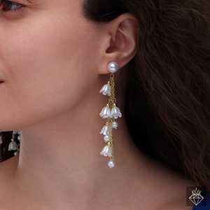 PRAO Twinkling Garden Pearl Pendientes Colgantes Estilo - Product Image 5