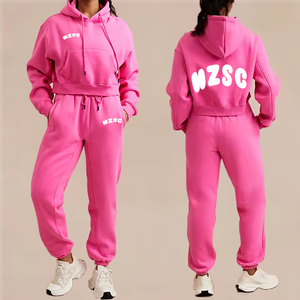 Conjunto Deportivo de Invierno para Mujer, 2 Piezas, Casual, Color Sólido, 100% Algodón, Nuevo y Popular en 2026 - Product Image 5