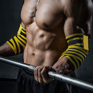 Bandes de soutien élastiques pour coudes de haute qualité, pour haltérophilie, fitness, compression, powerlifting et entraînement en salle de sport - Product Image 3