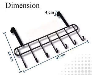 Door Hanger for cloths Heavy-Duty Over Door Hanger Holder for Coat Hanging Robe Hat <b>Clothes</b> Towels Bathroom Organiser Towel - Product Image 5