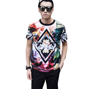 T-shirt en jersey surdimensionné pour homme, motif imprimé, col rond, tricoté, respirant, séchage rapide, vêtement décontracté - Product Image 6