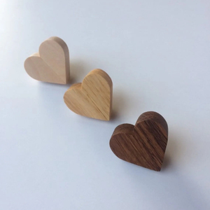 Wooden heart knobs <b>pull</b> cabinet drawer for home dresser <b>door</b> cabinet furniture decorative kitchen wardrobe <b>handle</b> knobs 2024 - Product Image 1