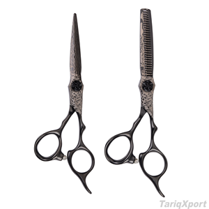 Tijeras de Peluquería Profesionales de Acero Inoxidable 440C, Hoja Afilada, para Diestros, Mango Largo, Uso en Salón - Product Image 3