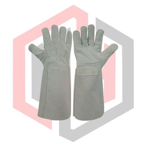 Guantes de Soldadura Hechos de Cuero Vacuno, Refuerzo en Palma, Pulgar e Índice, Puño de Seguridad, Protección Anti-Calor y Anti-Corte, Personalizables - Product Image 1