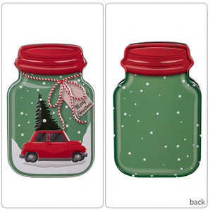 Boîte à biscuits de Noël XH avec couvercle, boîte-cadeau vide pour bonbons, emballage de fête - Product Image 5