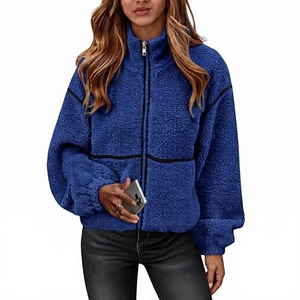 Wholesale <b>Womens</b> Fleece Pullover Hoodie Winter <b>Black</b> Sherpa Hoodie Sweatshirt OEM Custom Logo Casual Outerwear <b>Women</b> <b>Top</b> - Product Image 5