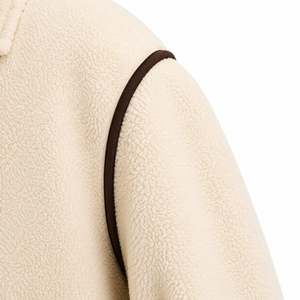 Veste en polaire sherpa pour femme avec fermeture éclair, chaude, décontractée, pour l'hiver, pour l'extérieur, tendance, doublure 100% coton, élasthanne/coton - Product Image 4