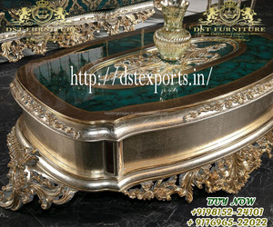 Conjunto de muebles tallados a mano para sala de estar, conjunto de muebles de diseño europeo de madera de teca para sala de estar, Villa Real, hermoso sofá - Product Image 2