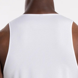 <b>Men's</b> <b>White</b> Mesh Tank Top Breathable Sleeveless Athletic <b>Vest</b> Lightweight Gym Workout Training Summer Activewear Wear - Product Image 6