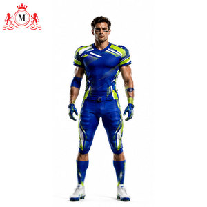 ชุดฟุตบอลซับลิเมชั่นสีน้ำเงินเขียวสำหรับผู้ชาย ชุดเสื้อและกางเกงโพลีเอสเตอร์ระบายอากาศได้ดี ขนาดผู้ใหญ่ - Product Image 4