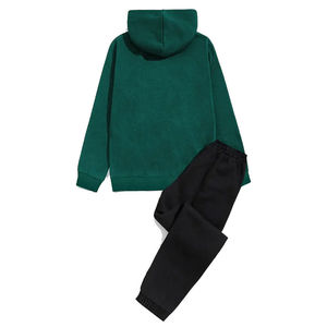 Ensemble de survêtement décontracté pour homme, coupe ajustée, respirant, écologique, 100% polyester, sweat-shirt à capuche et pantalon de jogging - Product Image 2