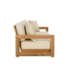 Ensemble de canapés de jardin pour usage domestique, canapé en teck massif pour la cour, meubles de patio pour villa, décoration - Product Image 4