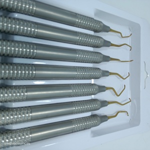Curetas Dentales Manuales Reutilizables de Acero Inoxidable, Instrumento Quirúrgico con Empuñadura Ergonómica para Cuidado Bucal y Tratamiento de Encías - Product Image 5