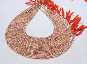 ลูกปัดโอปอลสีชมพูธรรมชาติทรงเหลี่ยมขนาด 13 นิ้ว ลูกปัดโอปอลสีชมพูขนาด 2 มม. ลูกปัดโอปอลทรงเหลี่ยมสีชมพูสำหรับทำเครื่องประดับ - Product Image 4