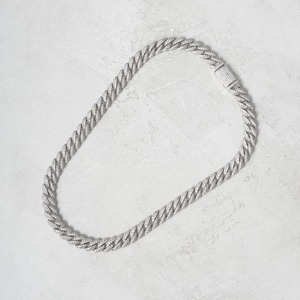 Chaîne cubaine baguette 12 mm, entièrement sertie de moissanite, plaqué rhodium, collier unisexe, bijoux hip-hop pour rappeurs - Product Image 2