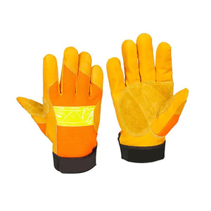 ถุงมือช่างหนังวัวเสริมแรง ทนต่อการเสียดสี นุ่มสบาย ป้องกันการบาดเจ็บ ถุงมือทำสวน - Product Image 1