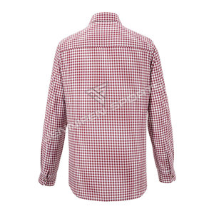 Chemises traditionnelles à carreaux rouges et blancs, chemise décontractée en coton à manches longues de style bavarois allemand pour hommes 2026 - Product Image 6