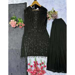 Conjunto Dupatta hermoso y parte inferior superior de ropa de fiesta para mujer de diseñador - Product Image 2