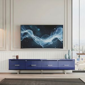 Mobile TV Blu Lucido 200x35x45 cm, Elegante e di Grandi Dimensioni per il Tuo Sistema di Intrattenimento - Product Image 3