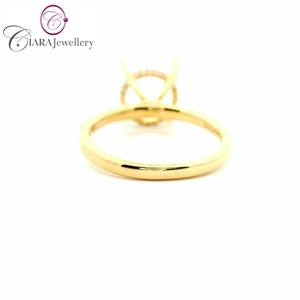 MEILLEUR MODÈLE 18K Au750 Bague de fiançailles en or blanc/jaune 0.29CT Forme de diamant naturel Fête de mariage Anniversaire Moderne Élégant - Product Image 3