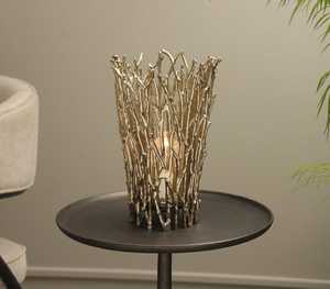 Lanterne dorée en laiton pour bougie, décoration d'intérieur, porte-bougie en métal durable, charme du soir - Product Image 4