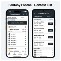 Aplicación Híbrida de Deportes de Fantasía RoyalCraft Enterprise: Crea Equipos, Juega Ligas, Gana Premios, Estadísticas de Partidos en Vivo
