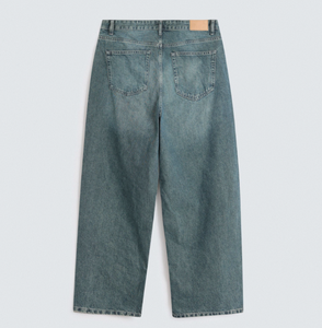 Men's Women's <b>Light</b> Multiple Color Loose Fit Denim Jeans Casual Washed Wide Leg Style Summer Wear Denim Jacket Pant Baggy Styles - Product Image 2