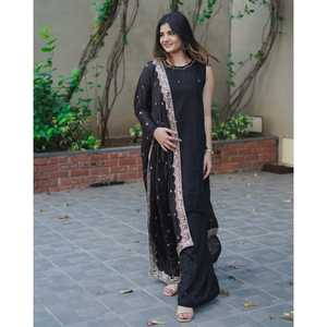 Conjunto de Traje de Chifón Negro Humo - Talla XS - Product Image 5