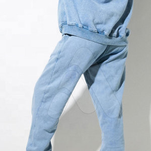 Conjunto de chándal de invierno oversize con capucha y lavado ácido para mujer, 2 piezas: joggers de cintura alta y sudadera, 100% algodón, ecológico y de secado rápido. - Product Image 6