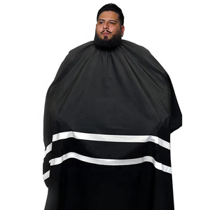 Cape de coiffure professionnelle RAMAFHH MEDAX noire 60x70 pouces en pongé, résistante à l'eau et confortable pour salon de coiffure et barbier - Product Image 2