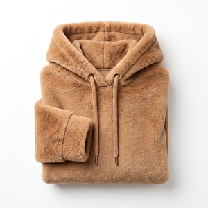 <b>Women's</b> Winter Faux Fur Pullover Hoodie Fluffy Luxurious Casual Warm <b>Sweater</b> OEM ODM Wholesale Factory Custom Logo - Product Image 6
