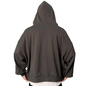 Sweat-shirts à logo personnalisé de qualité supérieure, coupe ample, pour hommes, coupe minimaliste, en molleton de coton épais, couleur unie, OEM ODM - Product Image 5