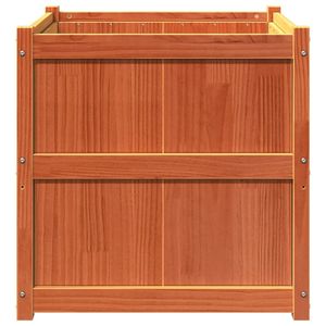 Jardinière en bois de pin massif brun ciré de 27,6 pouces, pots et jardinières à fleurs - Product Image 5