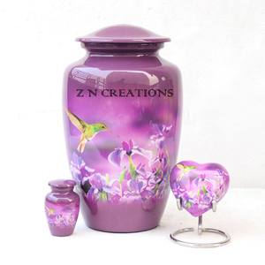 Urnes funéraires modernes en aluminium en forme d'oiseau colibri pour le stockage des cendres d'adultes |   Fournitures funéraires Inde - Product Image 3