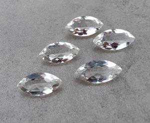 Piedra suelta de cuarzo cristalino natural, tallada en marquesa, facetada y calibrada, para la fabricación de joyas, anillos y colgantes. - Product Image 2