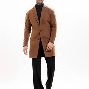 Manteau long en laine pour homme avec logo personnalisé, respirant, décontracté pour l'hiver, en vente en ligne - Product Image 1