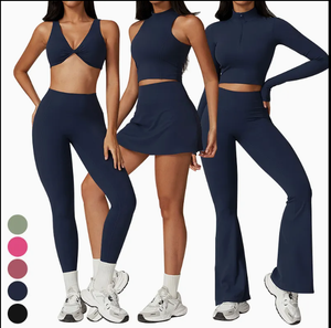 Sujetador Deportivo Sin Costuras para Mujer, Tirantes Cruzados, Cuello en V, Soporte Medio, Color Sólido, Transpirable, Elástico en Cuatro Direcciones, para Fitness y Yoga - Product Image 2