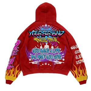 Fabricants de vêtements personnalisés Sweat-shirt surdimensionné en molleton 100% coton personnalisé uni d'hiver à capuche Écologique Coupe-vent à séchage rapide - Product Image 4