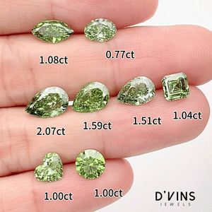 Diamante Suelto Cultivado en Laboratorio con Certificación IGI, Corte Radiante, Color Verde Fantasía, Claridad VS1, 1.41CT, HPHT, de D'vins Jewels, para Joyería - Product Image 2