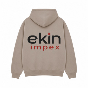 เสื้อฮู้ดดี้โอเวอร์ไซส์แบบสั่งทำพิเศษสำหรับผู้ชาย ผ้าคอตตอนพรีเมียมเนื้อหนา สไตล์สตรีทแวร์ เสื้อฮู้ดดี้เปล่าสำหรับสกรีนลาย รับผลิตแบบ OEM และติดฉลากส่วนตัว - Product Image 4