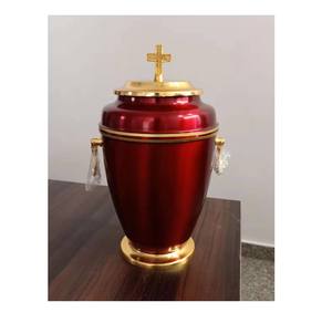 Urna Funeraria de Aluminio Esmaltado Estilo Americano con Impresión Personalizada, Color Personalizado, Cofre Funerario de Madera para Cenizas - Product Image 4