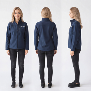 Veste softshell imperméable personnalisée à col montant pour l'entraînement, la randonnée et le camping en plein air pour femmes - Product Image 5