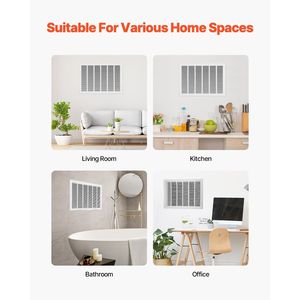 Rejilla de filtro de aire de retorno W30 X H20 cubierta de ventilación de apertura de conducto con registro y rejilla para filtración de aire - Product Image 6