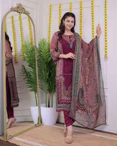 Conjuntos de traje afgano hermoso para padres nuevos de alta calidad con decorado con el mejor trabajo hecho a mano e impresiones con tallas grandes disponibles - Product Image 4