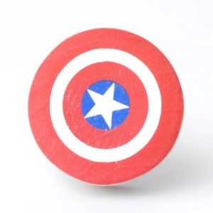 Tiradores de Cajón y Manijas de Gabinete de Madera Hechos a Mano con Diseño Moderno del Escudo de Capitán América para Cómodas Infantiles, Multicolor, Duraderos, Fácil Instalación - Product Image 1